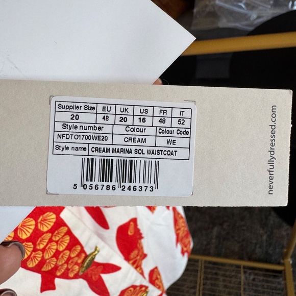 NWT Never Fully Dressed x Caetana vest size 16 & trousers size 18 - Picture 3 of 13